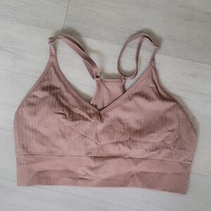 PINK Active Victoria's Secret Brown Sports Bra with Wide Straps